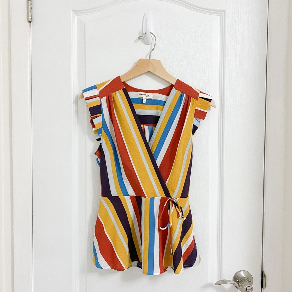 Monteau Striped Blouse